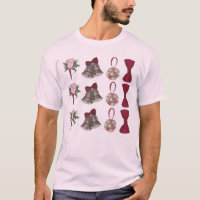 Wedding Bells Bridal Rose Flower Bowtie Tee