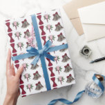 Wedding Bells Bride Groom Rose Bouquet Bowtie Wrapping Paper<br><div class="desc">Features an original wedding-themed illustration of a pink rose boutonniere, a pair of silver wedding bells, a bridal bouquet, and a burgundy bow tie. This design is also available on other products. Don't see what you're looking for? Need help with customization? Contact Rebecca to have something designed just for you....</div>