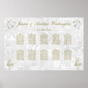 Wedding Bells & Champagne Flutes Seating Chart