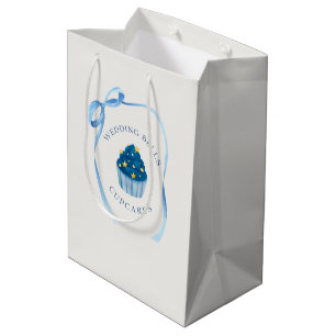 Wedding Bells Cupcakes Blue Bridal Showers Favou Medium Gift Bag