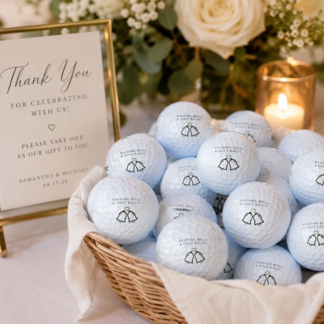 'Wedding Bells & Golf Balls' Wedding Favour Gift  Balls (Creator Uploaded)