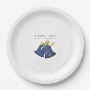 'Wedding Bells & Golf Balls' Wedding Favour Gift Paper Plate
