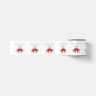 'Wedding Bells & Golf Balls' Wedding Favour Gift Satin Ribbon