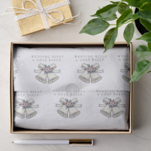 'Wedding Bells & Golf Balls' Wedding Favour Gift  Tissue Paper