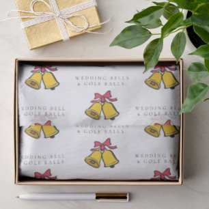 'Wedding Bells & Golf Balls' Wedding Favour Gift  Tissue Paper