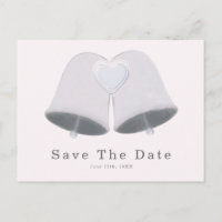 Wedding Bells & Heart Engagement Save The Date