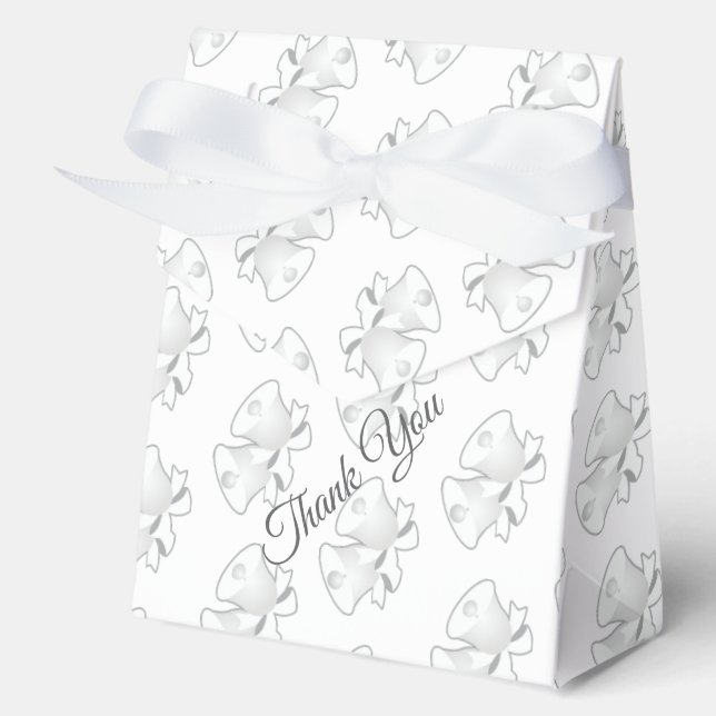 Wedding Bells Repeat  White   Favor Box (Front)