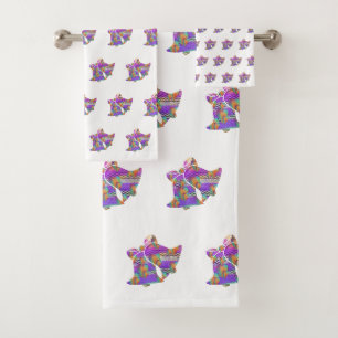 Wedding Bells White  Bath Towel Set