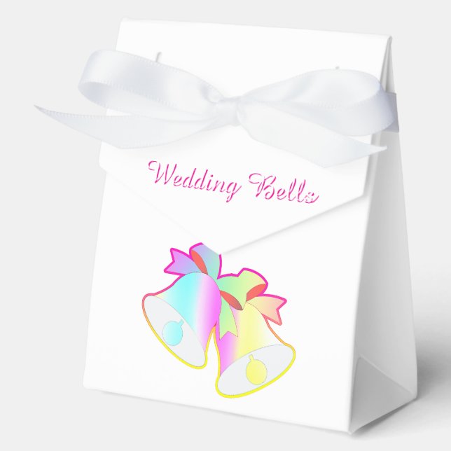 Wedding Bells White   Favor Box (Front)