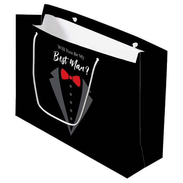 Wedding Best Man Gift Bag (Front Angled)