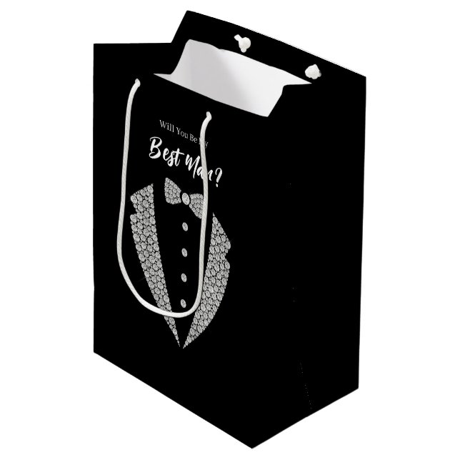 Wedding Best Man Gift Bag (Front Angled)