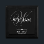 Wedding Best Man Gift Custom Name Modern Cute Gift Box<br><div class="desc">Wedding Best Man Gift Custom Name Modern Cute Keepsake Gift Box. Click personalize this template to customize it with your name and date quickly and easily. Matching Best Man Gift items in store. Ships Worldwide fast. Wedding Best Man Gift Custom Name Modern Cute Keepsake Gift Box. Created by artist RjFxx...</div>
