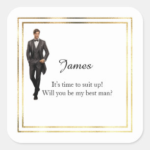 Wedding Best Man Gift Stickers