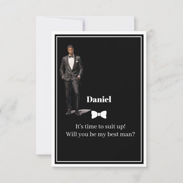 Wedding Best Man Invitation (Front)