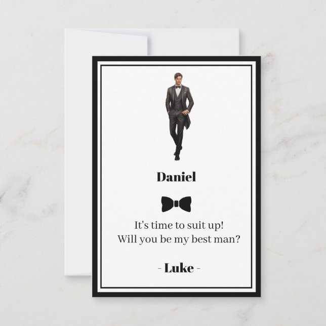 Wedding Best Man Invitation (Front)