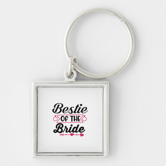 Wedding Bestie Of The Bride Keychain (Front)