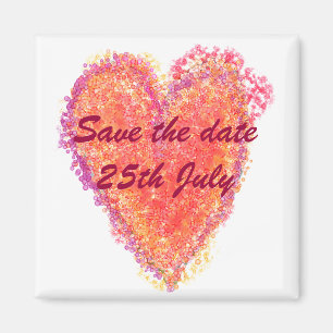 Wedding big heart magnet