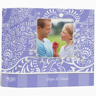 Wedding Binder Blue Paisley  Engagement Photo