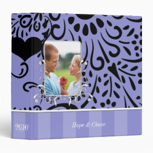 Wedding Binder Blue Paisley  Engagement Photo