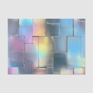 Wedding Birthday Decoupage Iridescent Geometric 7 Tissue Paper