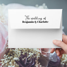 wedding black and white envelope