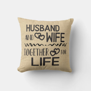 Wedding Black White Bride Groom Love Anniversary Throw Pillow