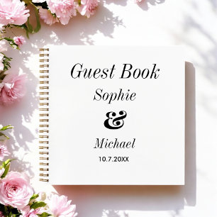 Wedding Black White Guest Book