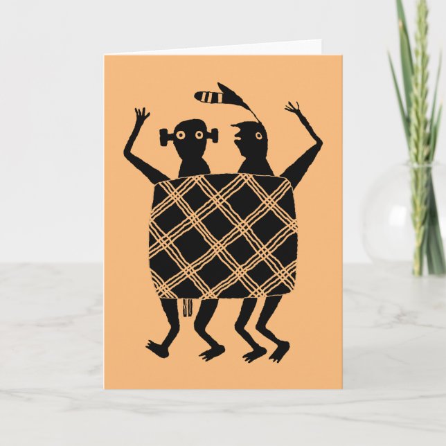 Wedding Blanket Mimbres Pottery Design Thank You Card (Front)