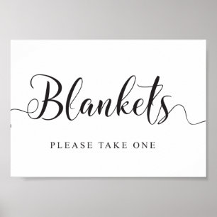 Wedding Blankets Sign. Please take a Blanket Poster