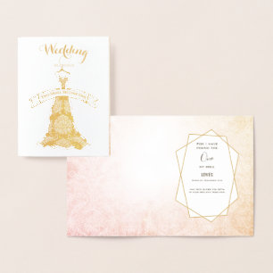 Wedding Blessing Two Shall Become One Foil Card