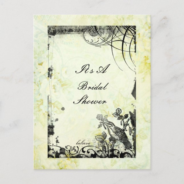 Wedding Bliss bridal invitation Postcard (Front)