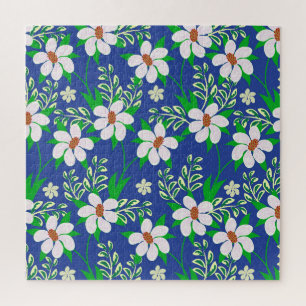 Wedding Bliss: Floral Invitation Background Jigsaw Puzzle