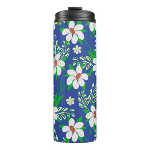 Wedding Bliss: Floral Invitation Background Thermal Tumbler