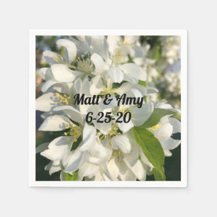 Wedding Blossoms Personalized Cocktail Napkin