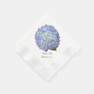 Wedding Blue Hydrangea Custom Napkin