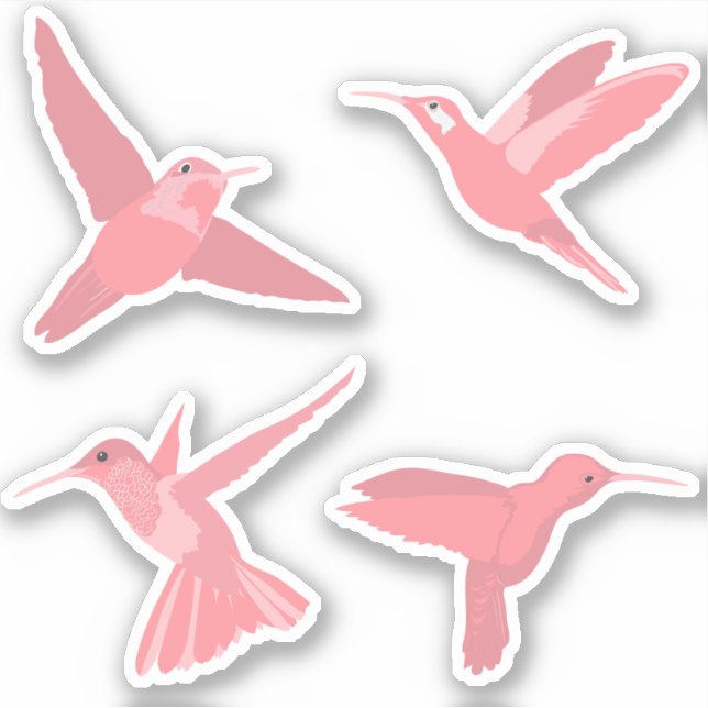 Wedding Blush Pink Hummingbirds Pack (Front)