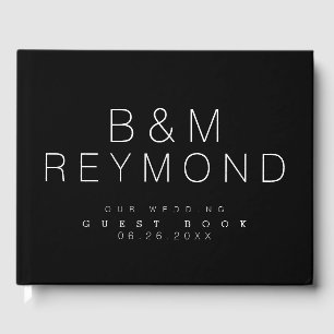 wedding-book . a modern black guest book