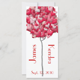 Wedding Bookmarks Favours Book Mark Heart Tree