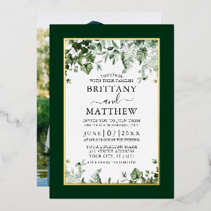 Wedding Botanical Ivy Sage Ferns Photo Gold