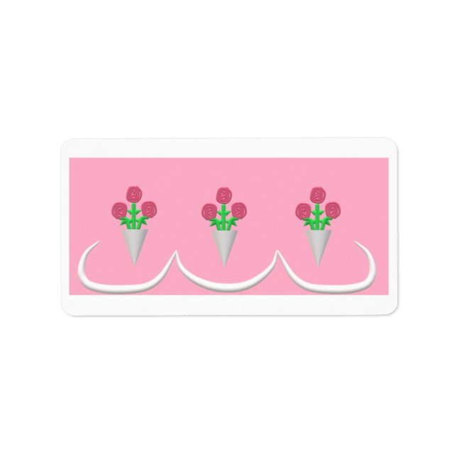 Wedding Bouquet Return Address Label (Front)
