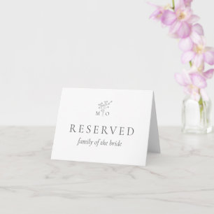 Wedding bouquet simple elegant reserved card