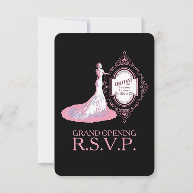 WEDDING BOUTIQUE ~ Reply / RSVP Card (Front)