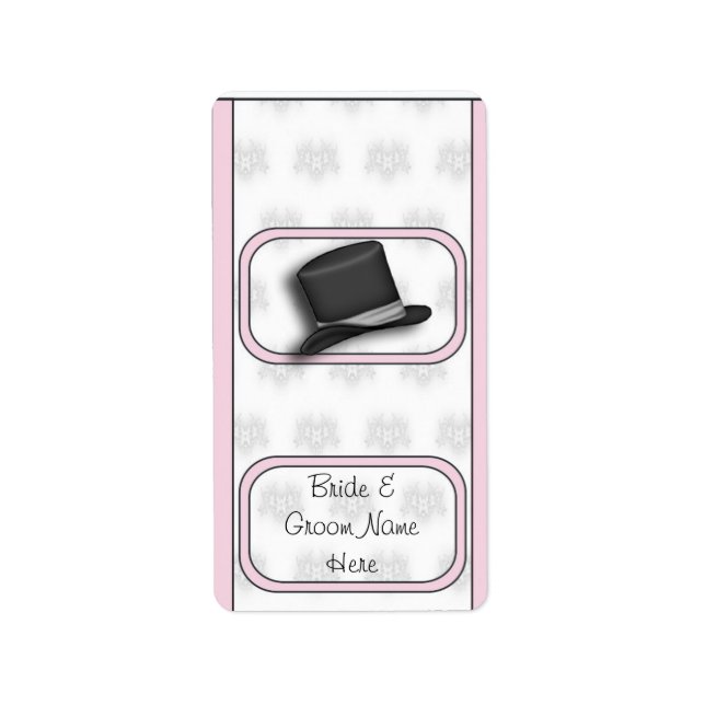 Wedding Bridal Hershey Mini Candy Wrapper Labels (Front)