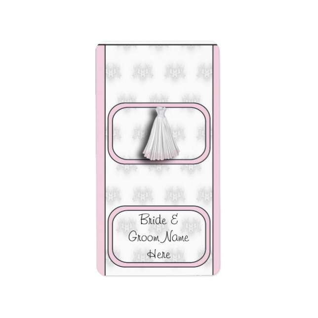 Wedding Bridal Hershey Mini Candy Wrapper Labels (Front)