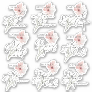 Wedding Bridal Party Entourage Personalized Title