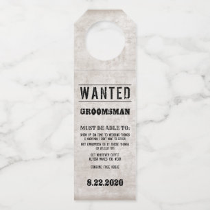 Wedding Bridal Party Groomsman Proposal Hanger tag