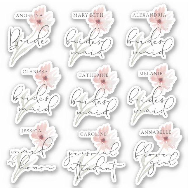 Wedding Bridal Party Personalized Title (Front)