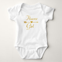 Wedding Bridal Shower Glitter Gold Flower Girl