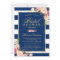 Wedding Bridal Shower | Navy Blue Stripes Floral