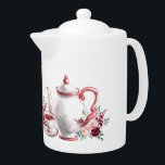 Wedding Bridal Shower Tea Party<br><div class="desc">An elegant watercolor floral teapot ideal for that wedding bridal shower tea party. The teapot features a watercolor teapot, saucer and mug.</div>